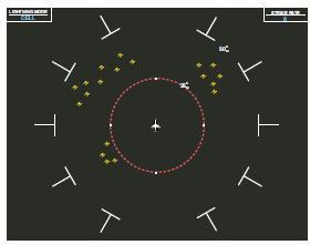 Lightning strikes shown on an MFD